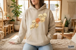 Skull PNG, Watercolor Skull Clipart, Halloween Digital Product Image 3