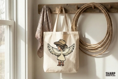 Cowboy Angel Kid PNG, Western Child with Wings, Cute Product Image 2