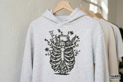 Floral Rib Cage Art, Trendy PNG, Shirt PNG, Coquette PNG, Product Image 2