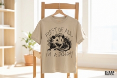 First Of All I'm A Delight Possum Sketch Graphic, Trendy Product Image 4