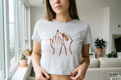 Middle Finger Nails Design, Trendy PNG, Shirt PNG, Product Image 3