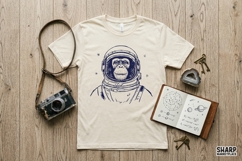 Monkey Astronaut PNG, Trendy PNG, Shirt PNG, Vintage Cosmic Product Image 3