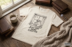 Just One More Chapter PNG, Cute Pug Reading Book Digital Product Image 2