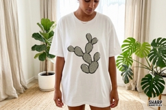 Minimal Cactus Sketch, Trendy PNG Design, Shirt Graphic, Product Image 3