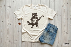 Banjo Raccoon PNG Design, Cute Animal Music Graphic, Funny Product Image 2