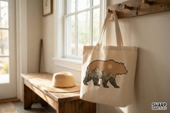 Bear Sun PNG, Mountain Forest PNG Download, Nature Shirt, Product Image 4