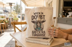 When In Doubt Add Extra Turquoise, Western Png Funny Product Image 4