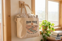 Run Free PNG Design, Retro Canyon Sunset Digital Graphic, Product Image 2