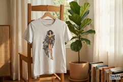 Floral PNG Design, Boho Botanical Flower Woman Art, Product Image 3