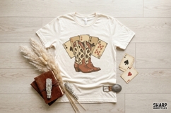 Cowgirl Boots And Playing Cards Western PNG, Trendy PNG, Product Image 4