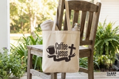 Coffee &amp; Jesus PNG, Christian Faith Shirt Design, Religious Product Image 4