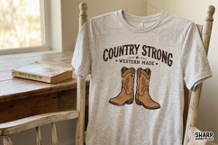 Country Strong Western Made PNG, Cowboy Boots Digital Shirt Product Image 3