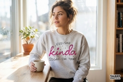 Feeling Kinda IDGAF-Ish Today PNG, Sarcastic Pink Script Product Image 2