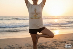Sunset Surf Yoga PNG, Digital Download, Beach Lover Shirt, Product Image 3