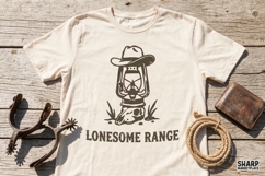 Lonesome Range PNG, Western Lantern Shirt Design, Cowboy Product Image 2