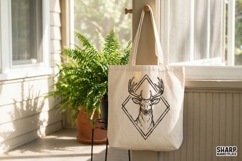 Deer Head PNG, Vintage Wildlife Art Print, Stag Product Image 3