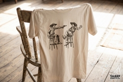 Vintage Western Cowboys Saloon Duel, Western Png, Trendy Product Image 2