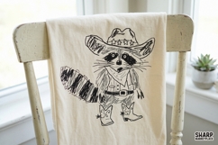 Vintage Cowboy Raccoon In Western PNG Style, Trendy PNG Product Image 3
