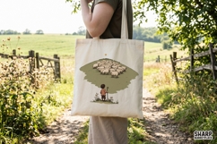 Lone Shepherd Facing A Hill Of Sheep, Christian PNG Art For Product Image 3