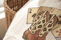 Cowgirl Boots And Playing Cards Western PNG, Trendy PNG, Product Image 2