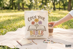 Open Your Bible Let It Bloom, Christian PNG With Bookmark Product Image 3
