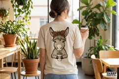 Funny Donkey Coffee PNG, Leopard Bandana Animal Design, Product Image 3