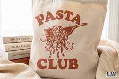 Pasta Club Trendy PNG, Shirt PNG Spaghetti Fork Design, Product Image 4