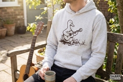 Cartoon Duck Playing Guitar PNG, Funny Animal Graphic, Cute Product Image 3