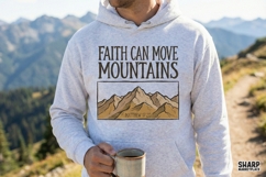 Faith Can Move Mountains PNG, Inspirational Bible Verse Product Image 4