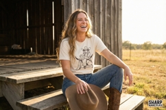 Cowgirl Bull Skull PNG, Western Cowgirl Digital Shirt Product Image 2