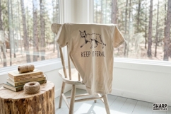 Keep It Feral, Scruffy Cat Illustration, Trendy Png, Shirt Product Image 4