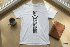 Fcker PNG, Vertical Funny Letter Art, Edgy Censored Word Product Image 2