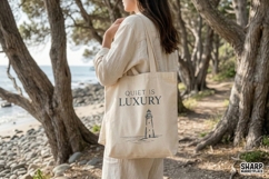 Quiet Is Luxury PNG, Minimalist Lighthouse Shirt Design, Product Image 3