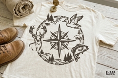 Compass Wildlife Emblem, Western PNG, Shirt PNG, Product Image 2