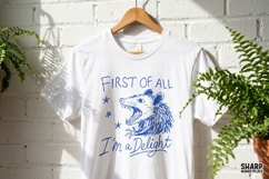 First Of All I'm A Delight Funny Opossum Drawing, Trendy Product Image 2