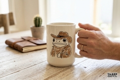 Western Cowboy Frog In Hat PNG, Cute Ranch Animal Art, Product Image 2