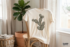 Minimal Cactus Sketch, Trendy PNG Design, Shirt Graphic, Product Image 4