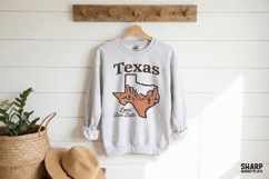 Texas Lone Star State PNG, Retro Western Texas Design Product Image 3