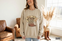 Cowgirl Boots And Playing Cards Western PNG, Trendy PNG, Product Image 3