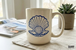 Coastal Shell Globe PNG, PNG Designs, Summer PNG, Vintage Product Image 4