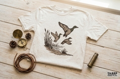 Flying Ducks PNG, Hunting PNG, Lake Life PNG, Vintage Marsh Product Image 4
