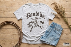 Bandida PNG, Western PNG, Trendy PNG, Cowgirl Horseback Product Image 3