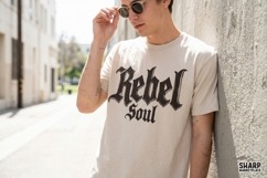 Rebel Soul Western PNG, Gothic Letter Shirt Design, Cowboy Product Image 4