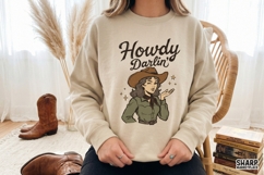 Howdy Darlin' Western PNG, Trendy Shirt PNG For Funny Product Image 4