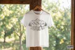 Wild Horses Mountain PNG, Western Nature Shirt Design, Product Image 4