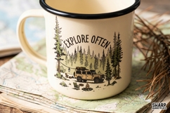 Explore Often Camping Scene, Hunting Png, Camping Png, Lake Product Image 2