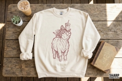 Highland Cow with Leopard Bow PNG, Cute Cow Tumbler Design, Product Image 2