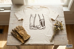 Western Cowboy Cowgirl Boots PNG, Country Couple Digital Product Image 2