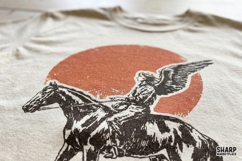 Sunset Winged Rider On Horse, PNG Designs For Western PNG, Product Image 2