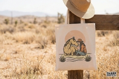 Cowgirl And Horse PNG, Western Friendship Art, Sunset Ranch Product Image 4